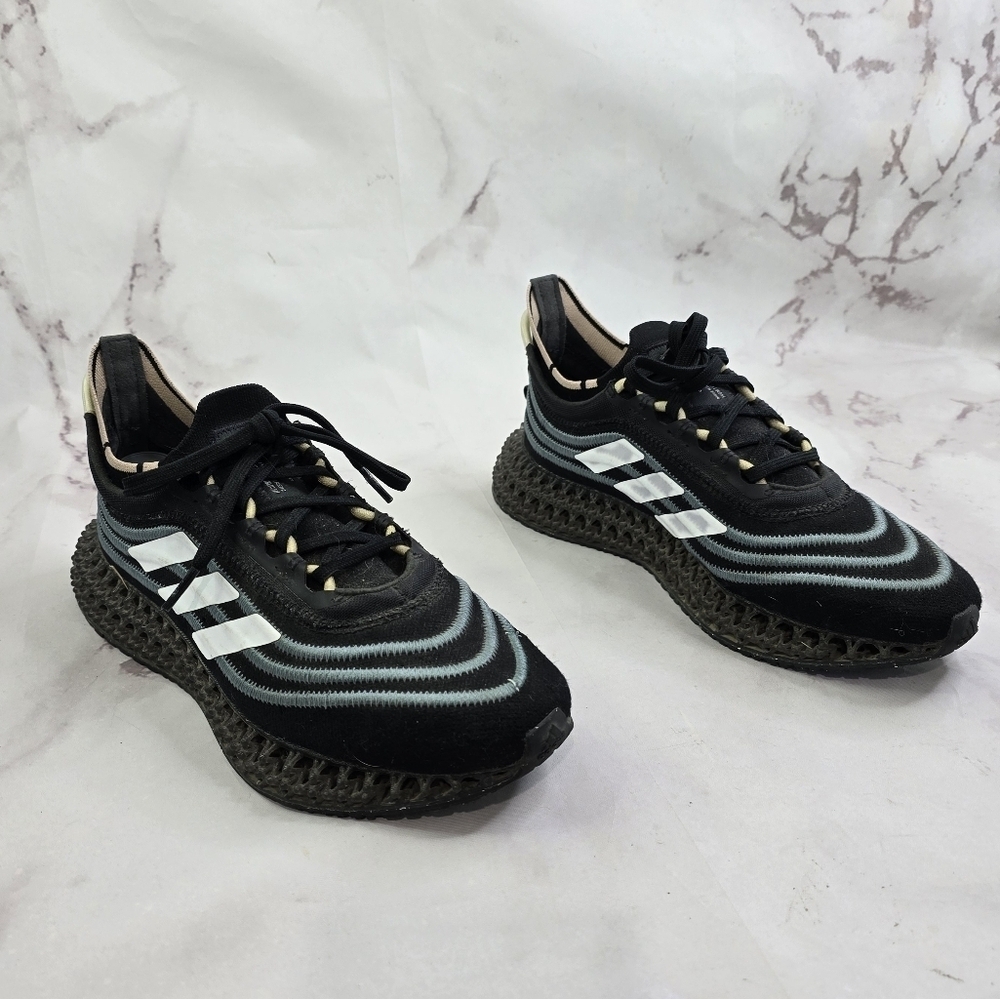 Adidas Mens 7.5 40.5 4D FWD X Parley Core Black Running Shoes Sneakers Recycled